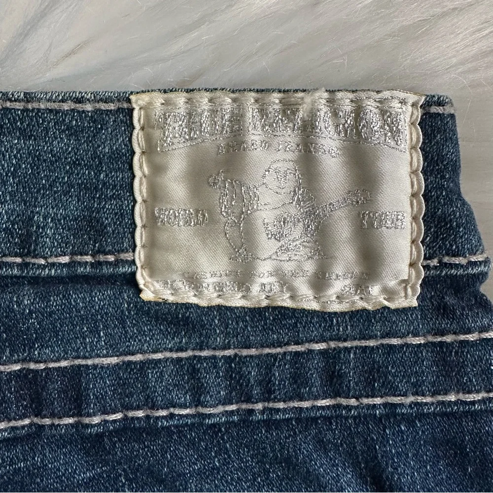 NWT True Religion Swarovski Crystals Flare Leg Jeans Made in USA, 29